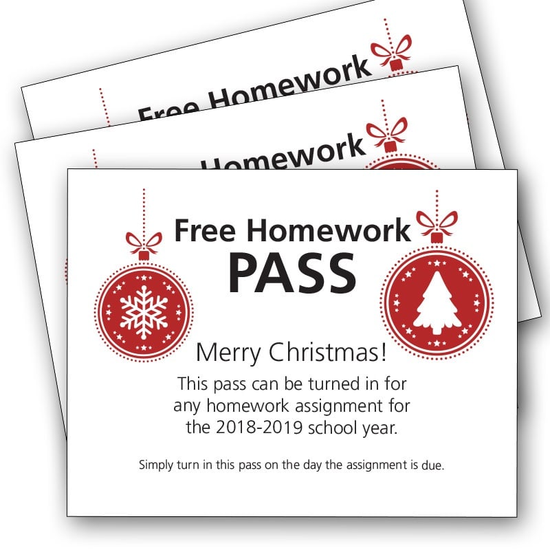 Free Homework Pass