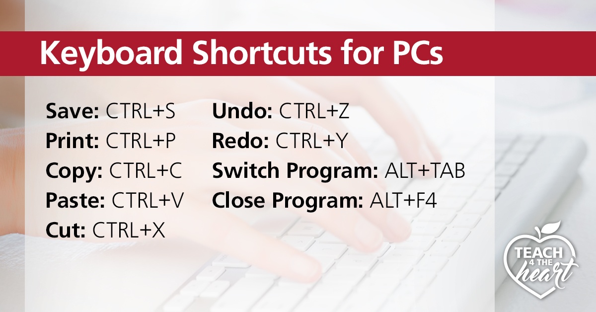 Keyboard Shortcuts for PC