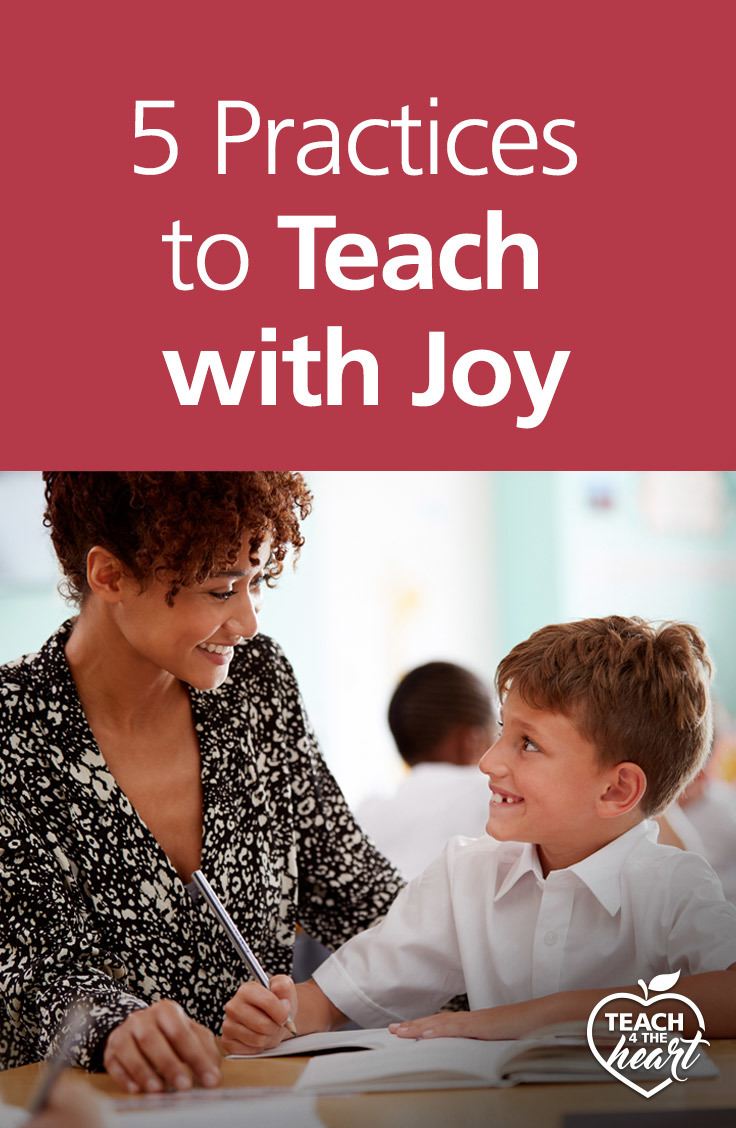 This post and podcast episode will give you practical action steps to help you make joyful teaching (and living) within your reach! Find out how to have more joy with regular routines, practical problem solving, and identifying joy killers. Listen here: https://teach4theheart.com/practices-teach-with-joy/